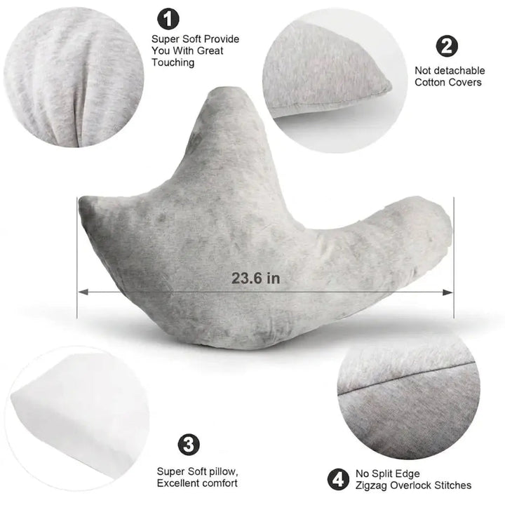Contoured Memory Foam Shoulder Support Pillow, 24x5x12 Inch, Grey | Side Sleeper Contour Support | Support Pillows