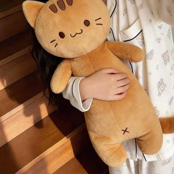Long Cat Plush Body Pillow in Ultra-Soft Fabric for Bed and Sofa | Snuggly Long Cat Pillow | Plush Pillows