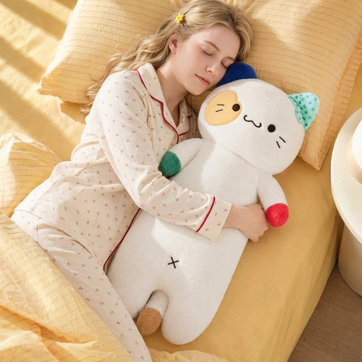 Long Cat Plush Body Pillow in Soft Velvet with Cotton Filling | Soft Long Cat Cuddle Pillow | Plush Pillows