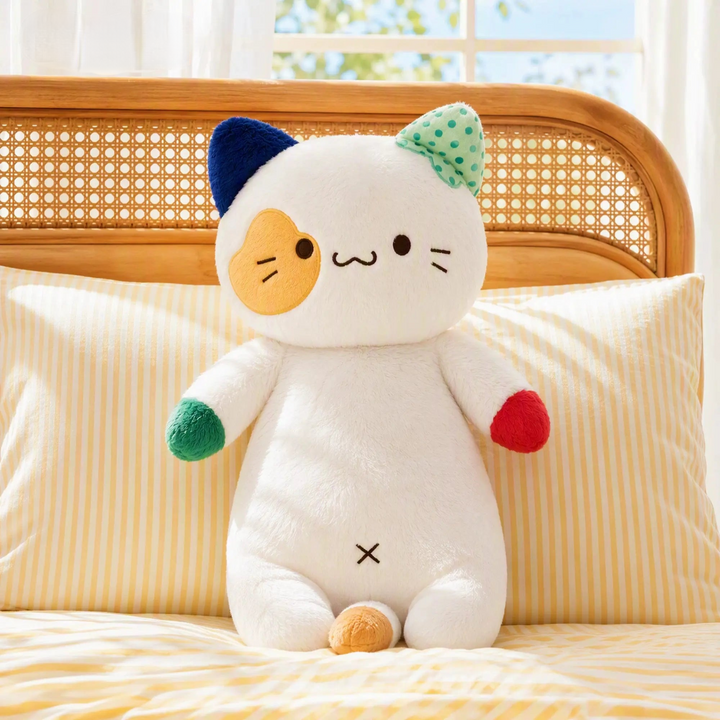 Long Cat Plush Body Pillow in Soft Velvet with Cotton Filling | Soft Long Cat Cuddle Pillow | Plush Pillows