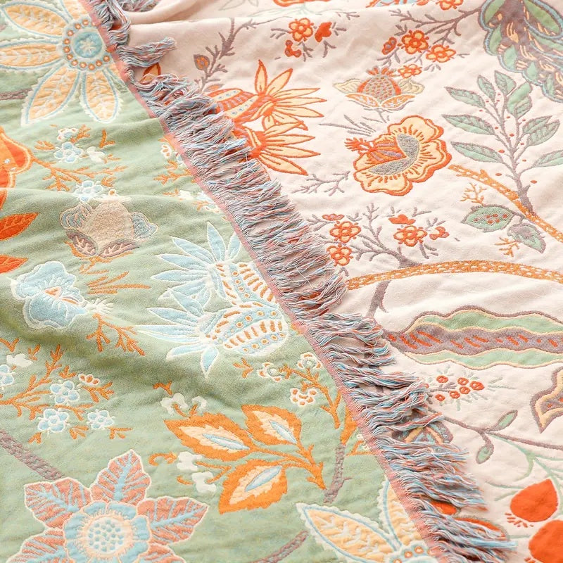 Gentle Weave Cosy Throw Blanket, Airy and Irritation-Free Texture | Airy All-Season Throw for Sensitive Skin | Throw Blankets