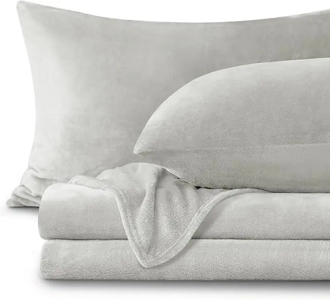 Plush Flannel Fleece Bedding Set for Cold Nights in Several Sizes | Warm Flannel Bedding Set | Bedding Sets