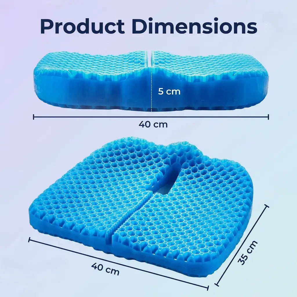 Honeycomb Gel Silicone Cooling Seat Cushion for Office and Travel | Cooler, Comfier Seating | Seat Cushions