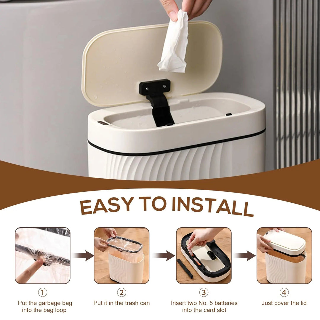 Smart Trash Can with Motion Sensor Lid for Bathroom, Kitchen and Office | Motion Sensor Smart Trash Can | Smart Bins