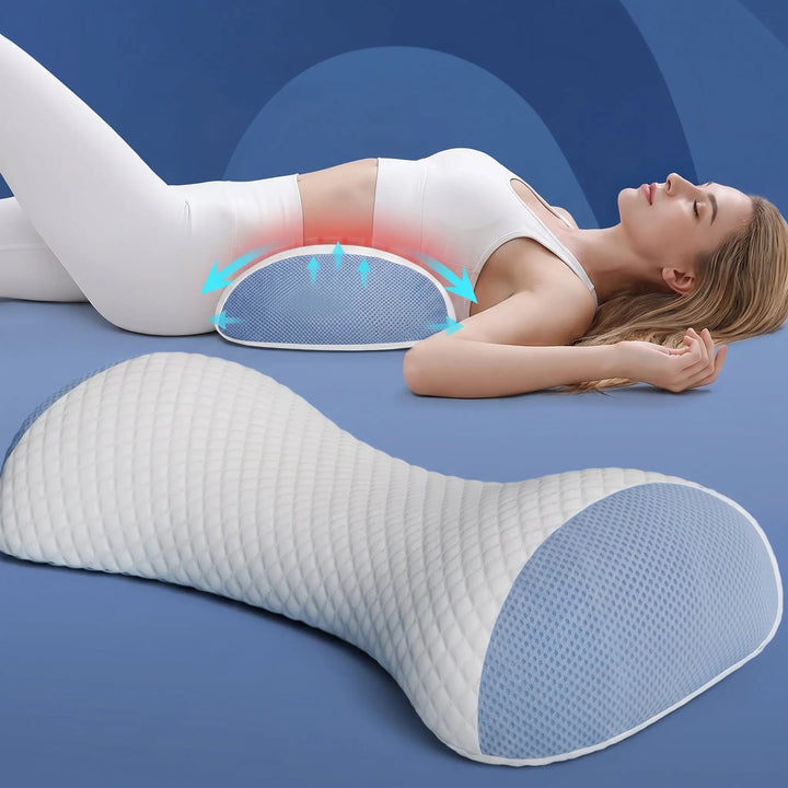 Contour Lumbar Pillow with Slow-Rebound Memory Foam for Bed and Sofa | Memory Foam Lumbar Pillow | Lumbar Pillows