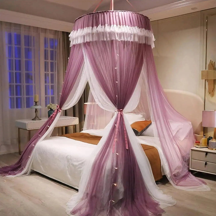 Princess Bed Canopy Cotton Round Dome Mosquito Net for Kids | Dreamy Dome for Kids&