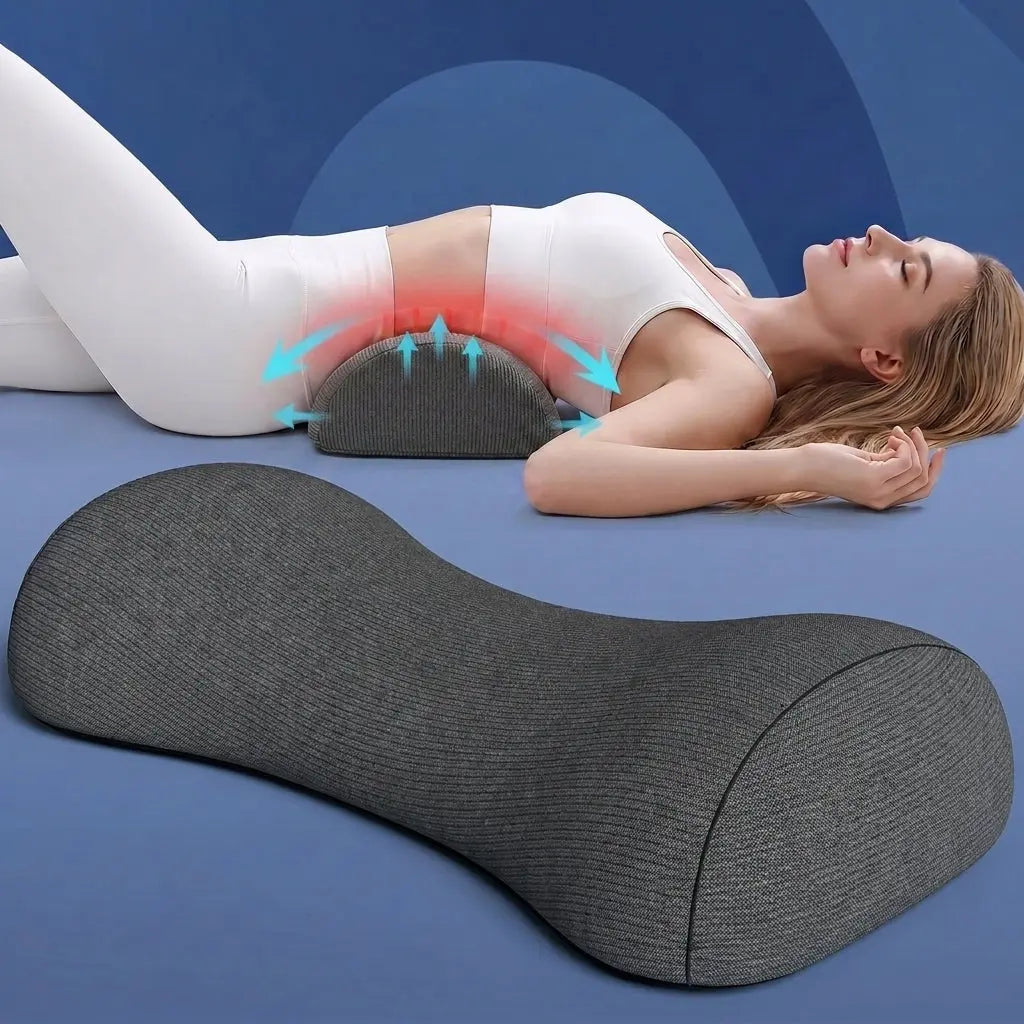 Contour Lumbar Pillow with Slow-Rebound Memory Foam for Bed and Sofa | Memory Foam Lumbar Pillow | Lumbar Pillows