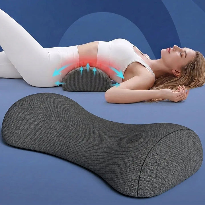 Contour Lumbar Pillow with Slow-Rebound Memory Foam for Bed and Sofa | Memory Foam Lumbar Pillow | Lumbar Pillows