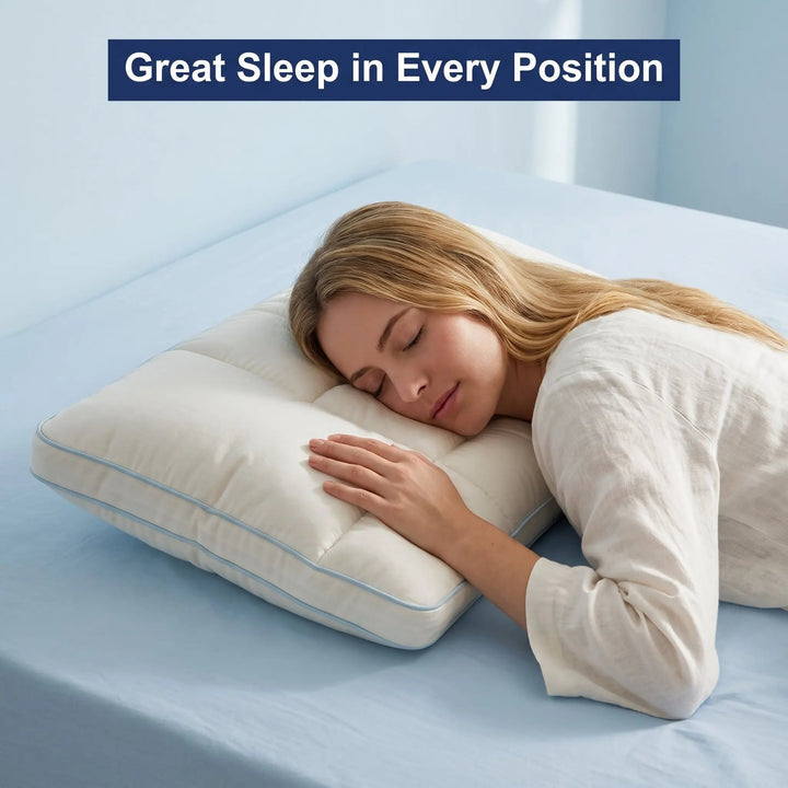Adapt Support Pillow with 5-Zone Ergonomic Design for Side and Back Sleepers | 5-Zone Adaptable Support Pillow | Bed Pillows