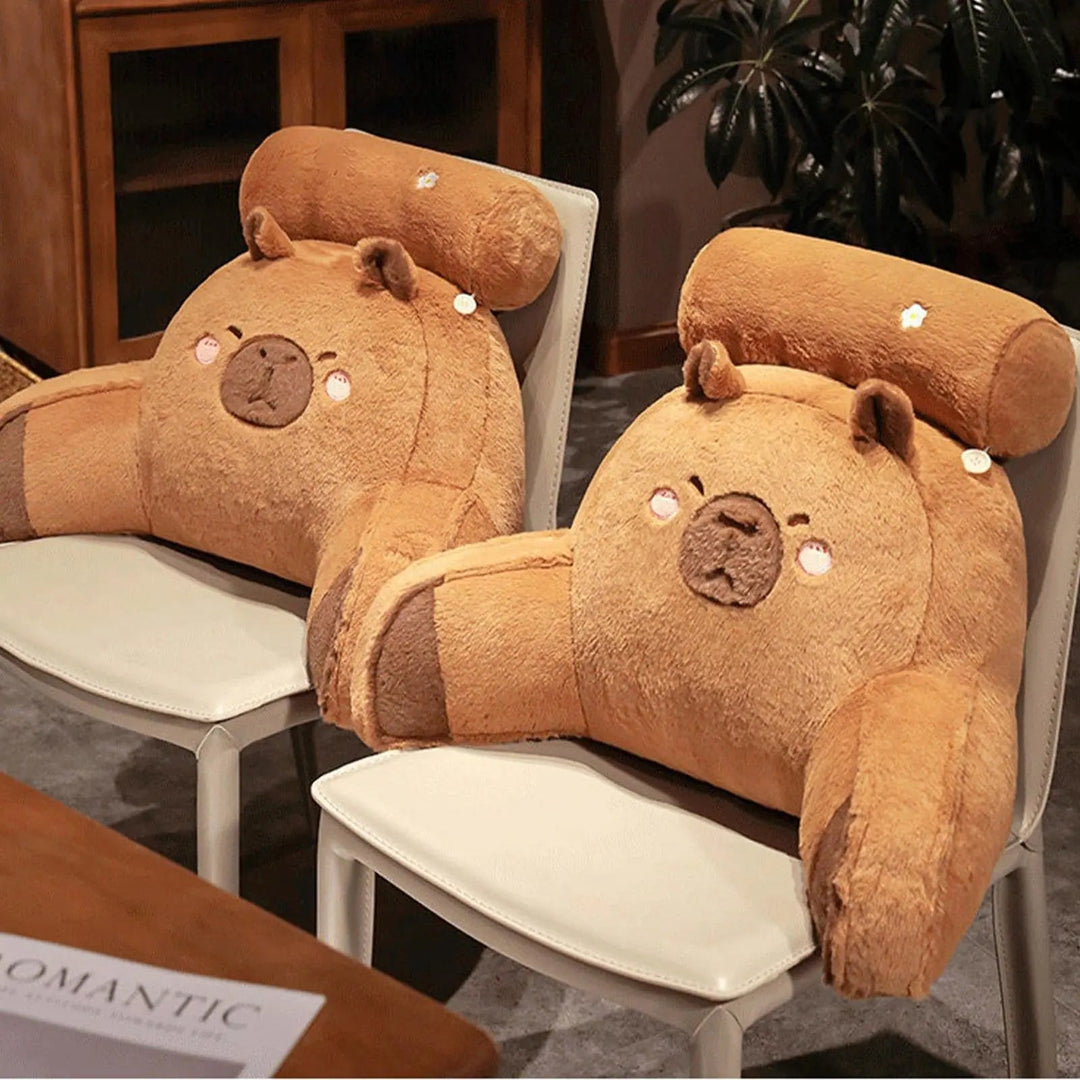 Capybara Reading Pillow with Arm Support and Removable Cover | Capybara Reading Pillow with Arms | Wedge Pillows
