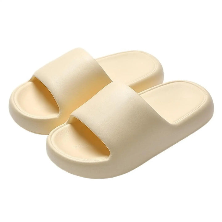 Cloud Platform Slide Slippers with Soft Sole and Non-Slip Design | Cushioned Cloud Slides for Home | Slippers