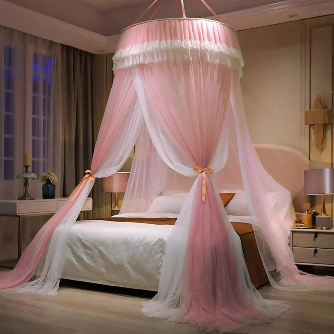 Princess Bed Canopy Cotton Round Dome Mosquito Net for Kids | Dreamy Dome for Kids&