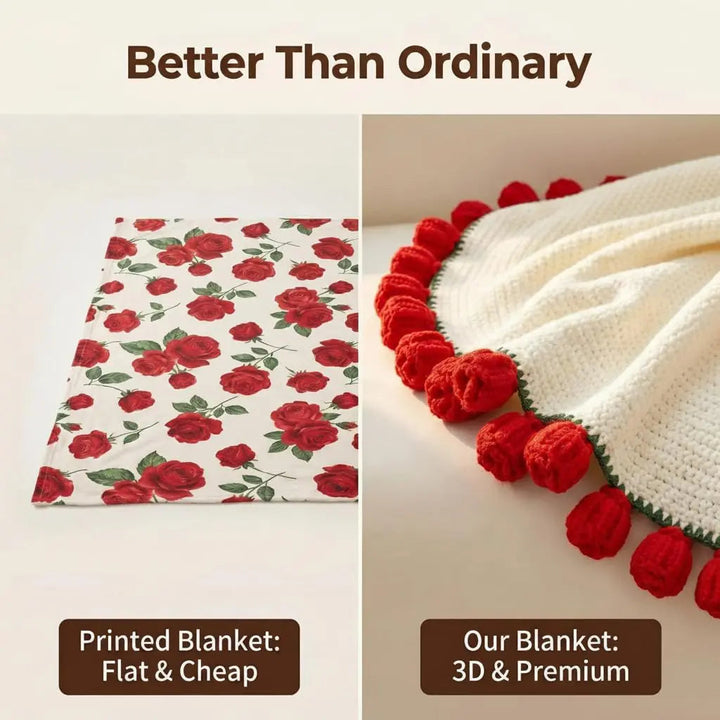 Crochet Flower Rose Bouquet Blanket for Cosy Home Decor | Flowers That Last, Blanket That Warms | Throw Blankets