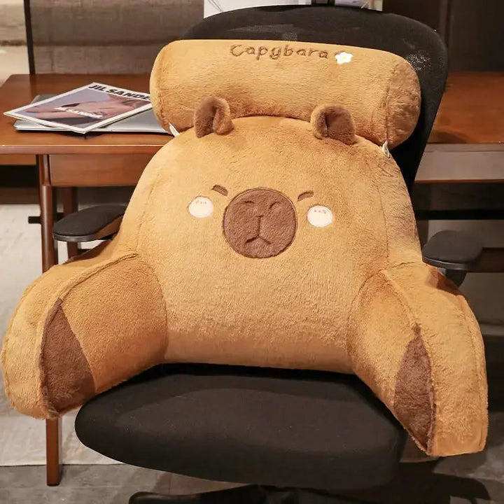 Capybara Reading Pillow with Arm Support and Removable Cover | Capybara Reading Pillow with Arms | Wedge Pillows
