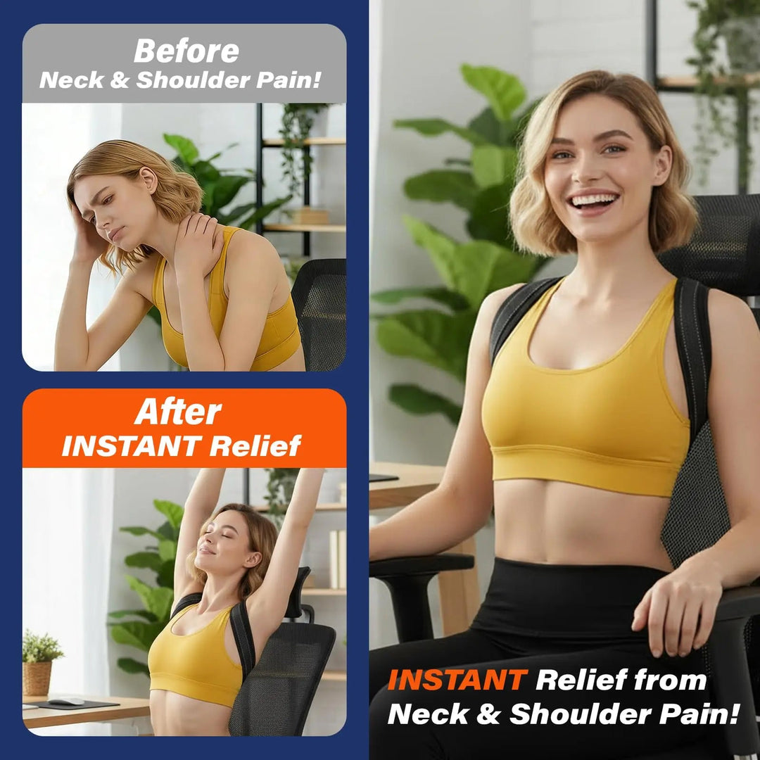 Adjustable Posture Corrector for Desk Work with Padded Straps | Gentle Reminder to Sit Tall | Posture Supports