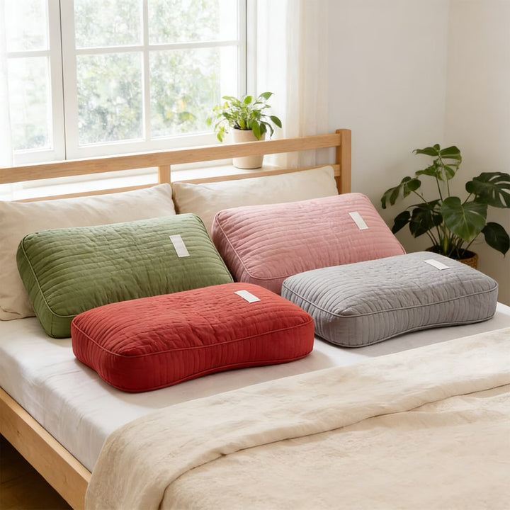 Adjustable Buckwheat Hull Pillow for Back and Side Sleeping | Adjust Height to Your Exact Fit | Bed Pillows