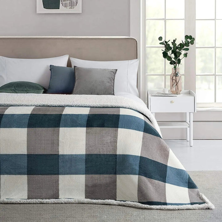 Double Layer Flannel Throw Blanket for Cozy Winter Bed and Sofa | Double Layer Flannel Winter Throw | Throw Blankets