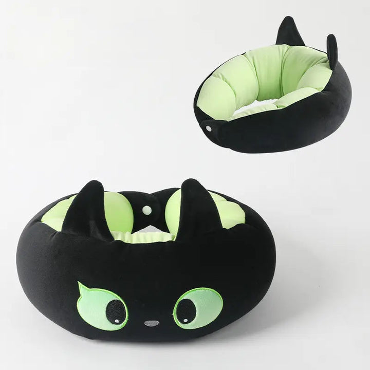 Kids Hooded Travel Pillow with Memory Foam and Reversible Cooling Fabric | Kids Hooded Travel Pillow | Travel Pillows