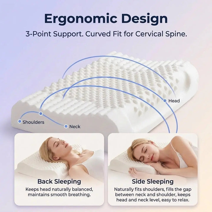 Natural Latex Memory Foam Pillow with Adjustable Height for Adults | Adjustable Latex Support Pillow | Bed Pillows
