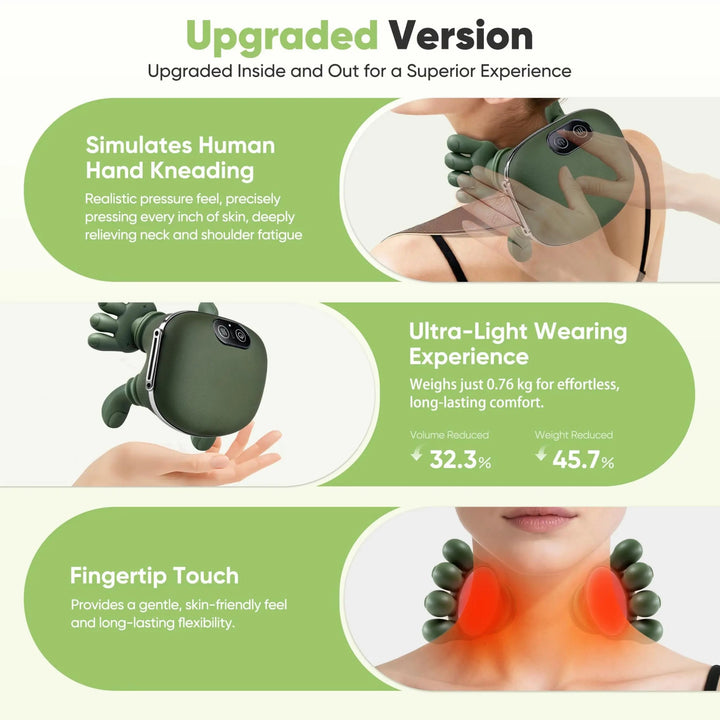 Deep Kneading Massager for Neck and Shoulders | Hands-Free Neck and Shoulder Kneading | Massagers