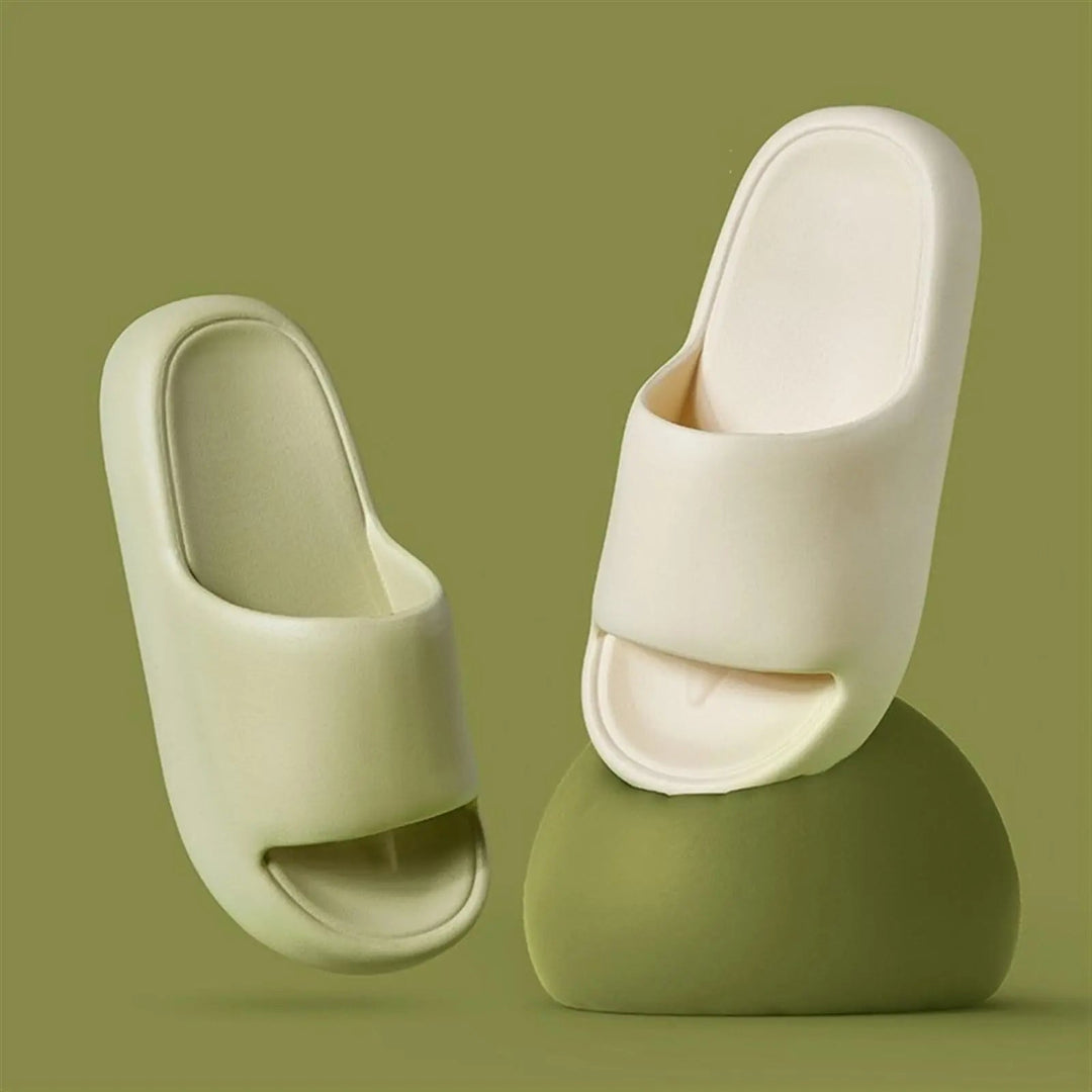 Cloud Platform Slide Slippers with Soft Sole and Non-Slip Design | Cushioned Cloud Slides for Home | Slippers