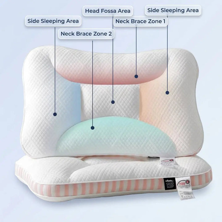 Medium Support Polyester Fiber Pillow with Quilted Cover for Bedroom | Medium Quilted Pillow, Three Heights | Bed Pillows