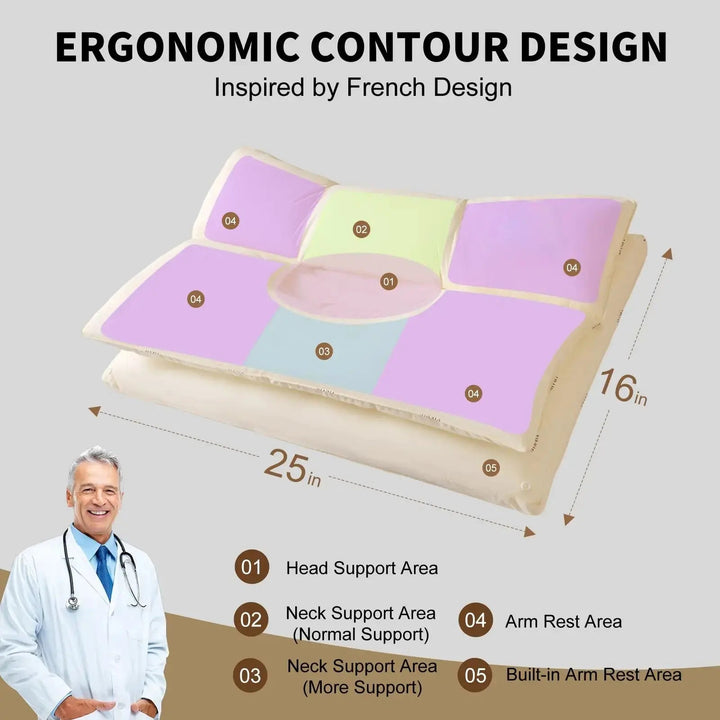Adjustable Zoned Contour Pillow with Cotton Cover for Home Sleep | Adjustable Zoned Contour Pillow | Bed Pillows
