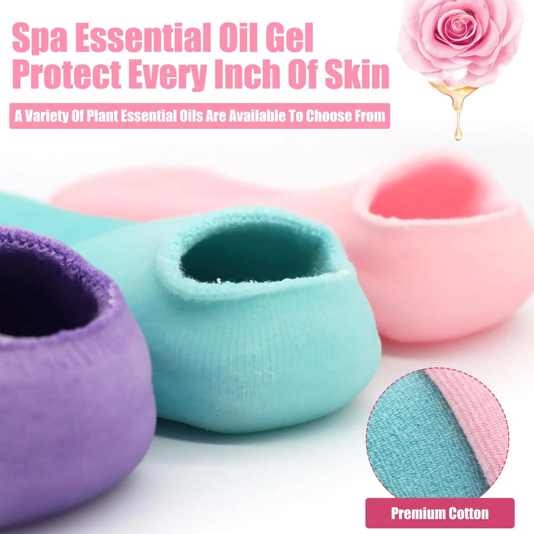 Moisturising Silicone Gel Spa Socks for Dry Feet, 1 Pair | Soft Feet with Spa Gel Care | Spa Socks