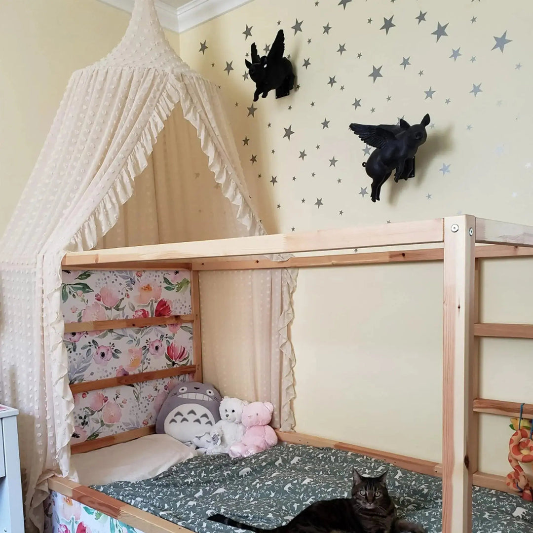 Cotton Chiffon Kids Canopy Tent for Nursery Reading Nook | Soft Hideaway for Play and Rest | Bed Canopies