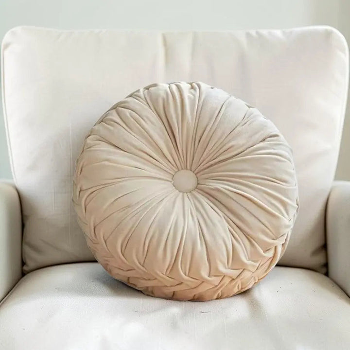 Pleated Pumpkin Throw Pillow with 3D Velvet Cushion Design | 3D Velvet Pleated Pumpkin Pillow | Decorative Pillows