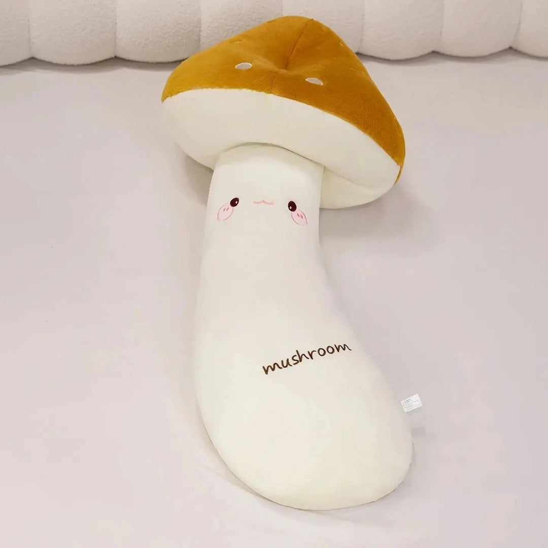 Mushroom Plush Pillow with Long Soft Cushion for Cuddling | Cuddly Mushroom Cushion | Plush Pillows