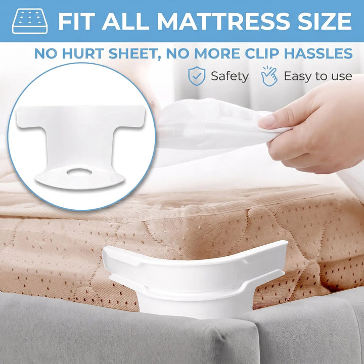 Non-Slip Adjustable Bed Sheet Gripper Straps, Set of 4 | Keep Sheets Tight and Smooth | Bedding Accessories
