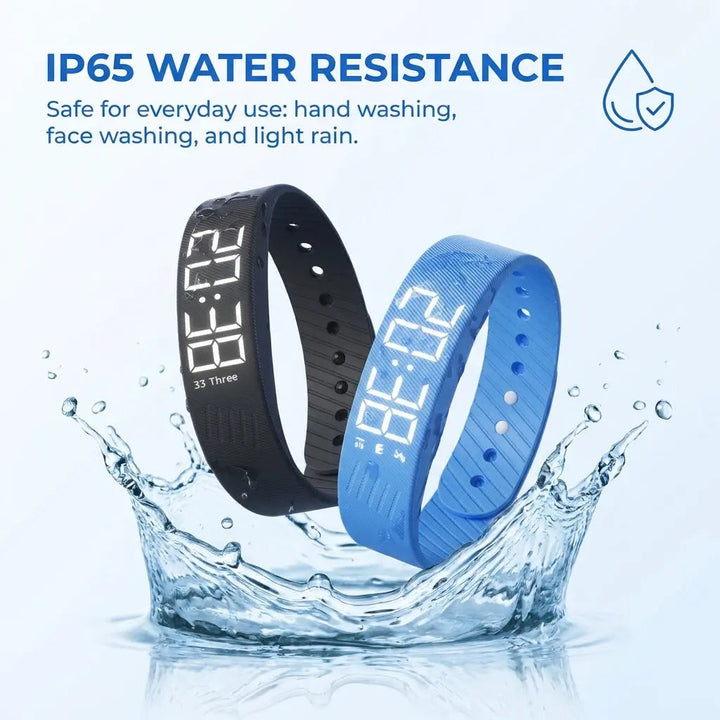 Silent Vibrating Alarm Watch with LED Display, Pedometer and Waterproof Build | Silent Wake-Ups That Do Not Disturb | Alarm Watches