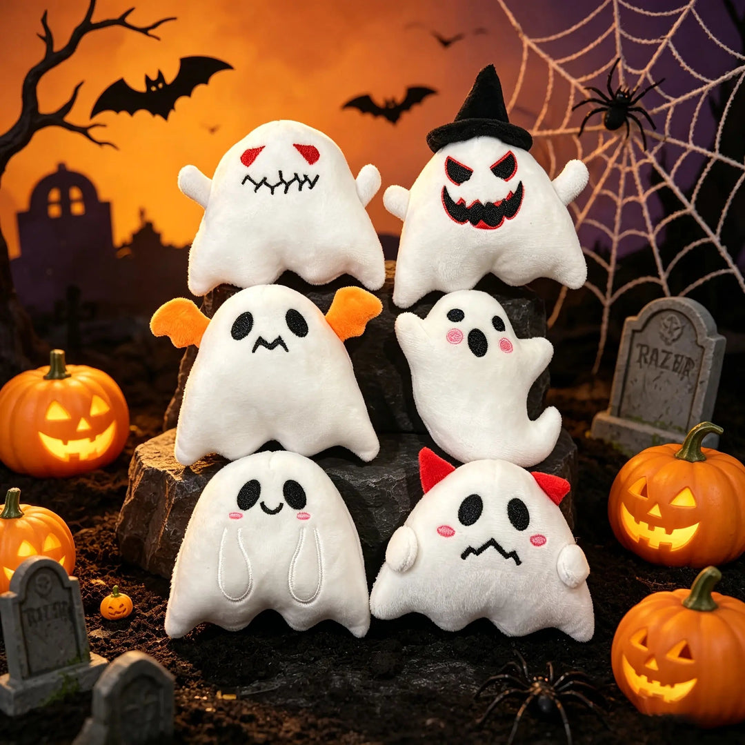 Plush Halloween Ghost Pillow with Soft PP Cotton Fill | Fun Plush Seasonal Decor | Novelty Pillows