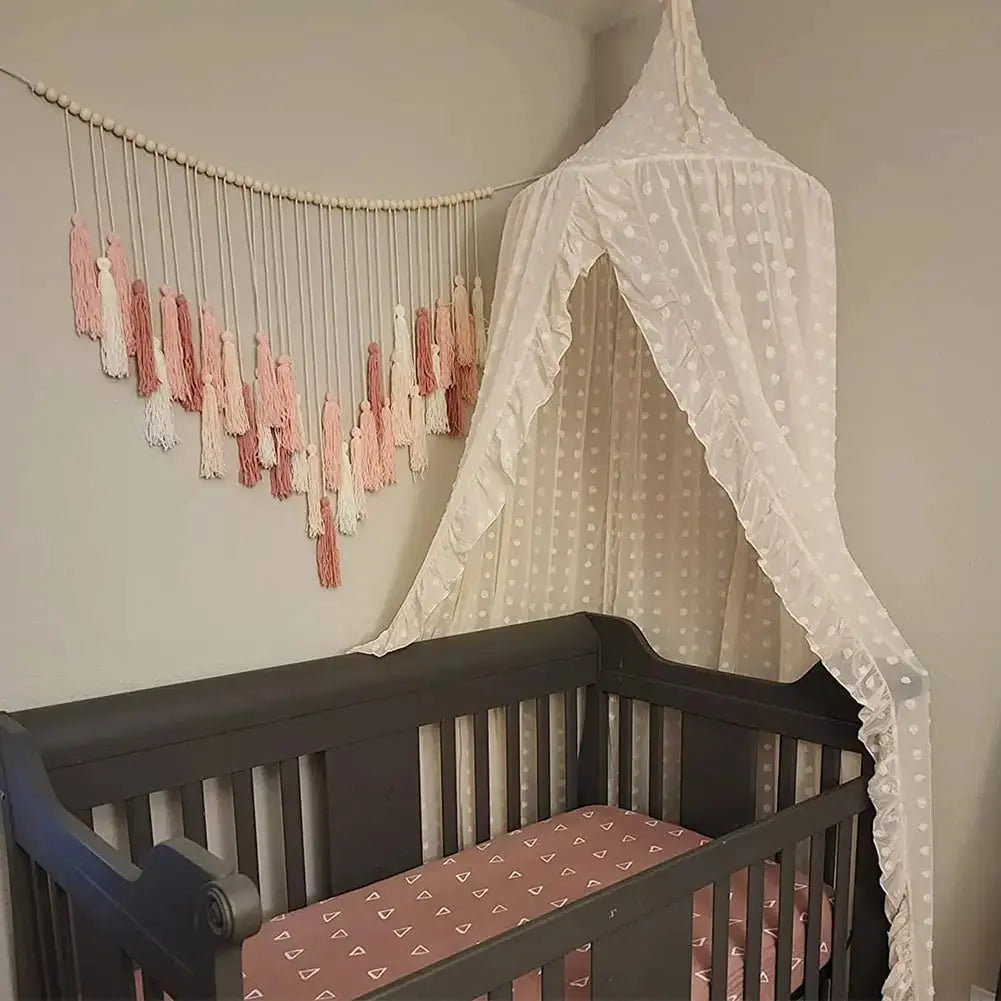 Cotton Chiffon Kids Canopy Tent for Nursery Reading Nook | Soft Hideaway for Play and Rest | Bed Canopies