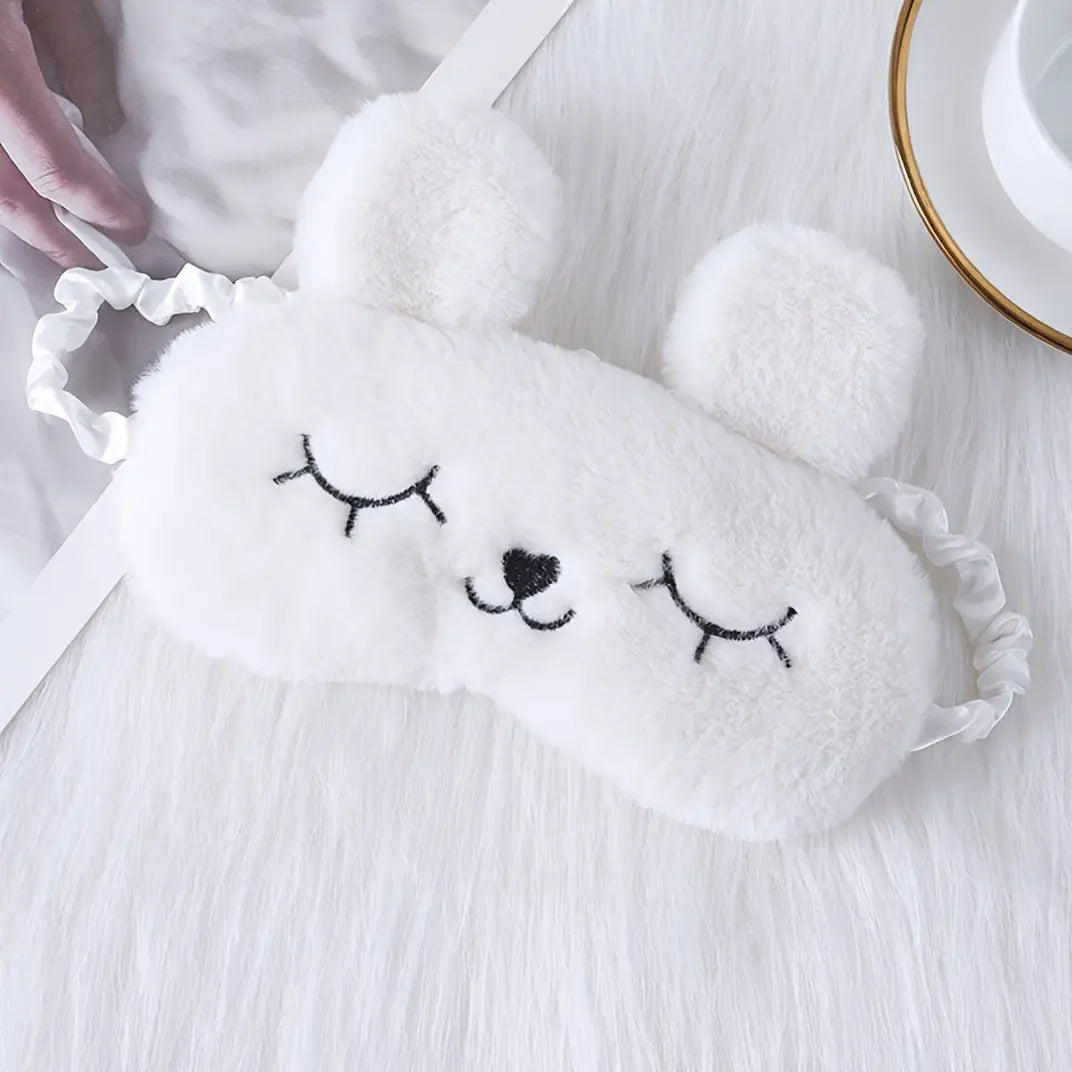 Rabbit Plush Sleep Mask with Soft Shading Design for Travel | Soft Rabbit Plush Sleep Mask | Sleep Masks