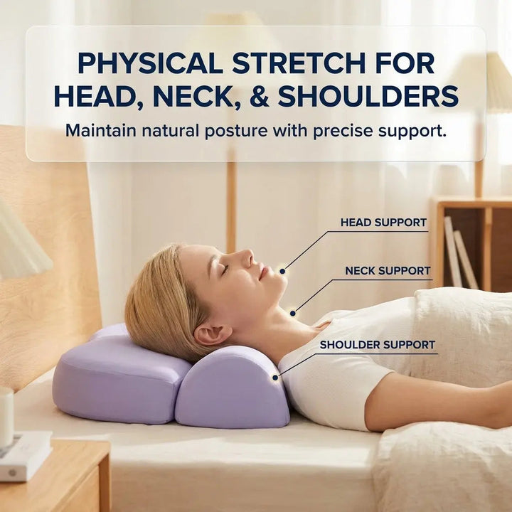 Ergonomic Contour Pillow with Zoned Curved Design for Adults | Curved Zoned Contour Pillow | Bed Pillows