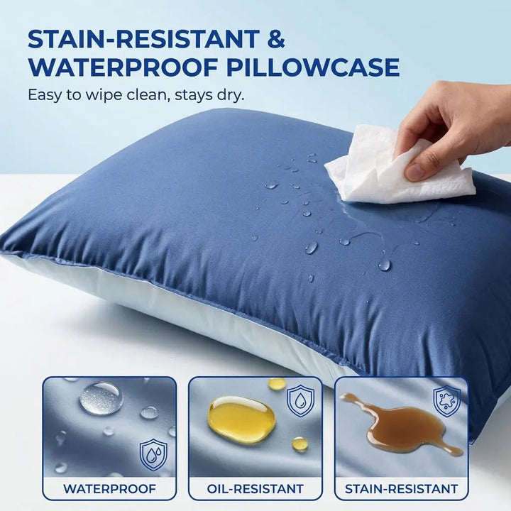 Rectangle Medium Support Cotton Pillow for Everyday Sleep | Classic Medium Support | Bed Pillows