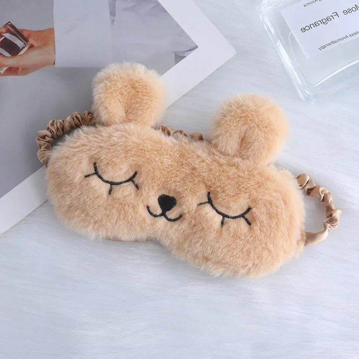Rabbit Plush Sleep Mask with Soft Shading Design for Travel | Soft Rabbit Plush Sleep Mask | Sleep Masks