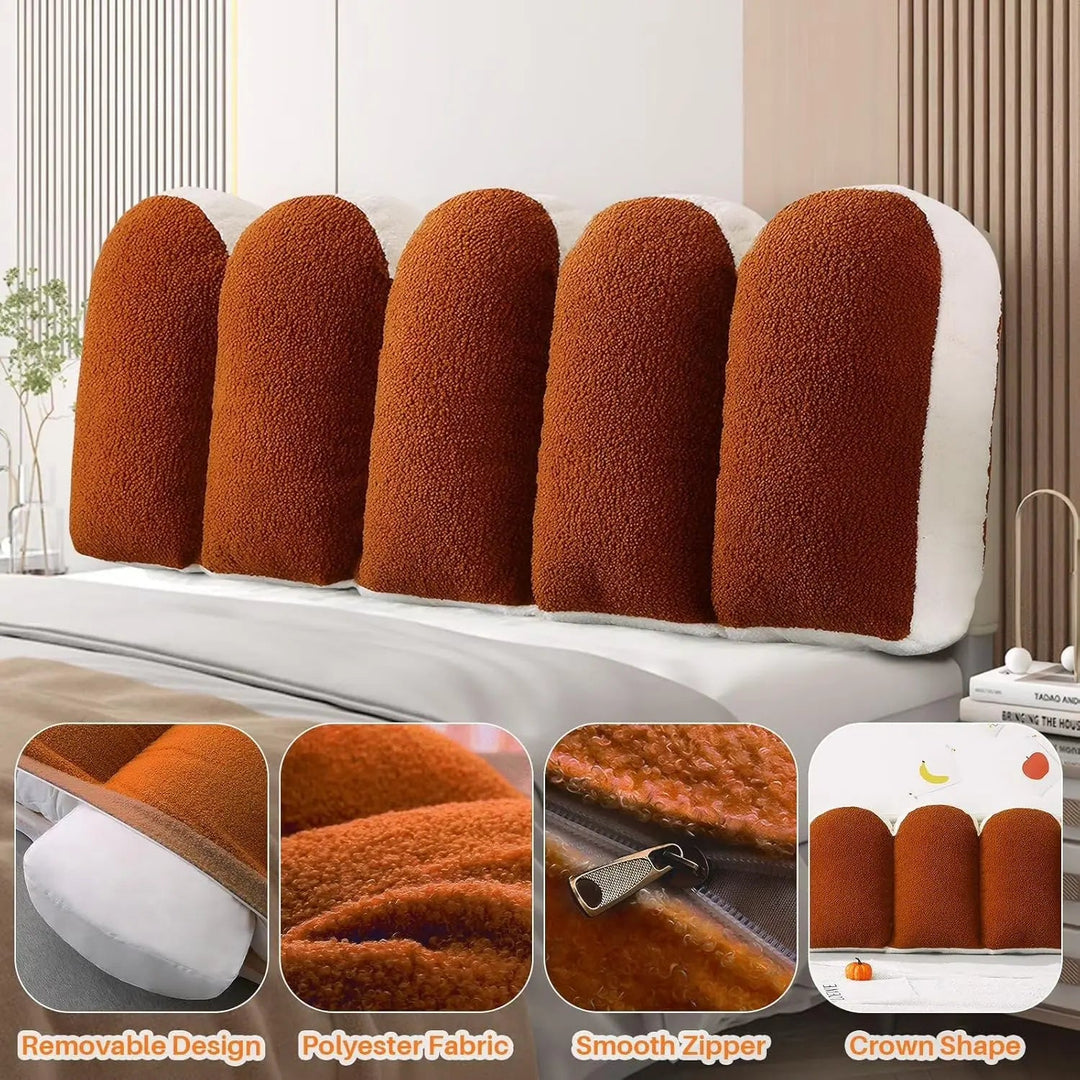 U-Shaped Petal Reading Cushion with Wrap-Around Arms | Hold-You-Up Bed Reading Support | Reading Pillows