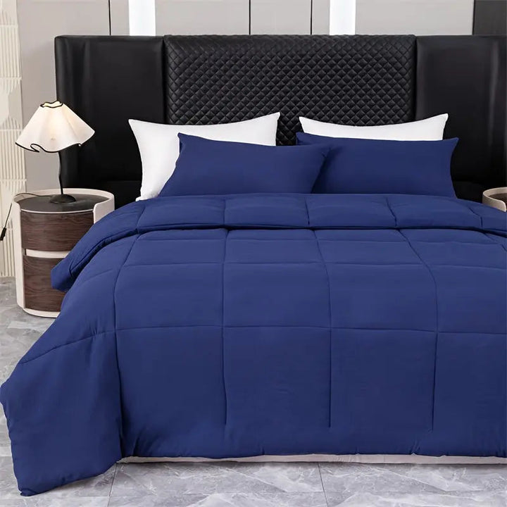 Reversible Quilted Comforter with Diagonal Weave and Polyester Blend Fill | All-Season Reversible Comforter | Comforters