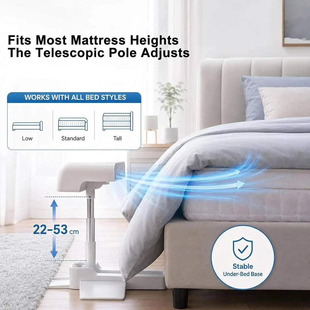 Rechargeable Bladeless Bed Cooling Fan for Quiet Nighttime Airflow | Rechargeable Bladeless Bed Fan | Bed Fans
