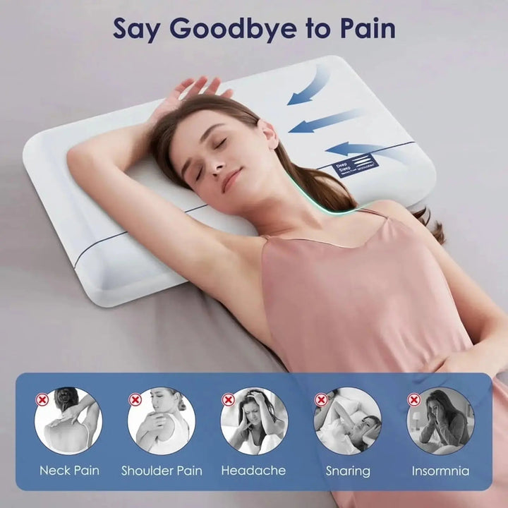 Ergonomic Cervical Support Pillow with Slow-Response Memory Foam | Contour for Side and Back Sleep | Bed Pillows