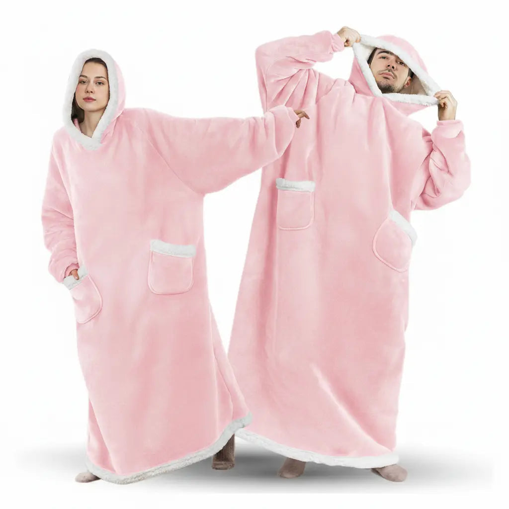 Oversized Wearable Hoodie Blanket with Pocket and Soft Fleece | Giant Cosy Hoodie Blanket | Hooded Blankets