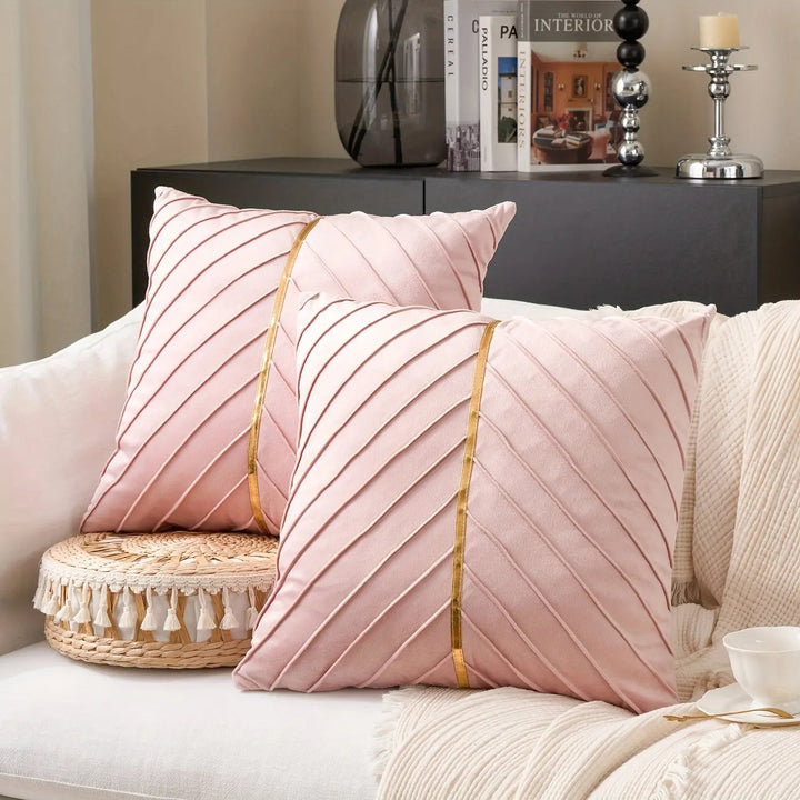 Geometric Velvet Pillow Cover for 45x45 Cushions, Insert Excluded | Geometric Velvet Cushion Cover | Cushion Covers