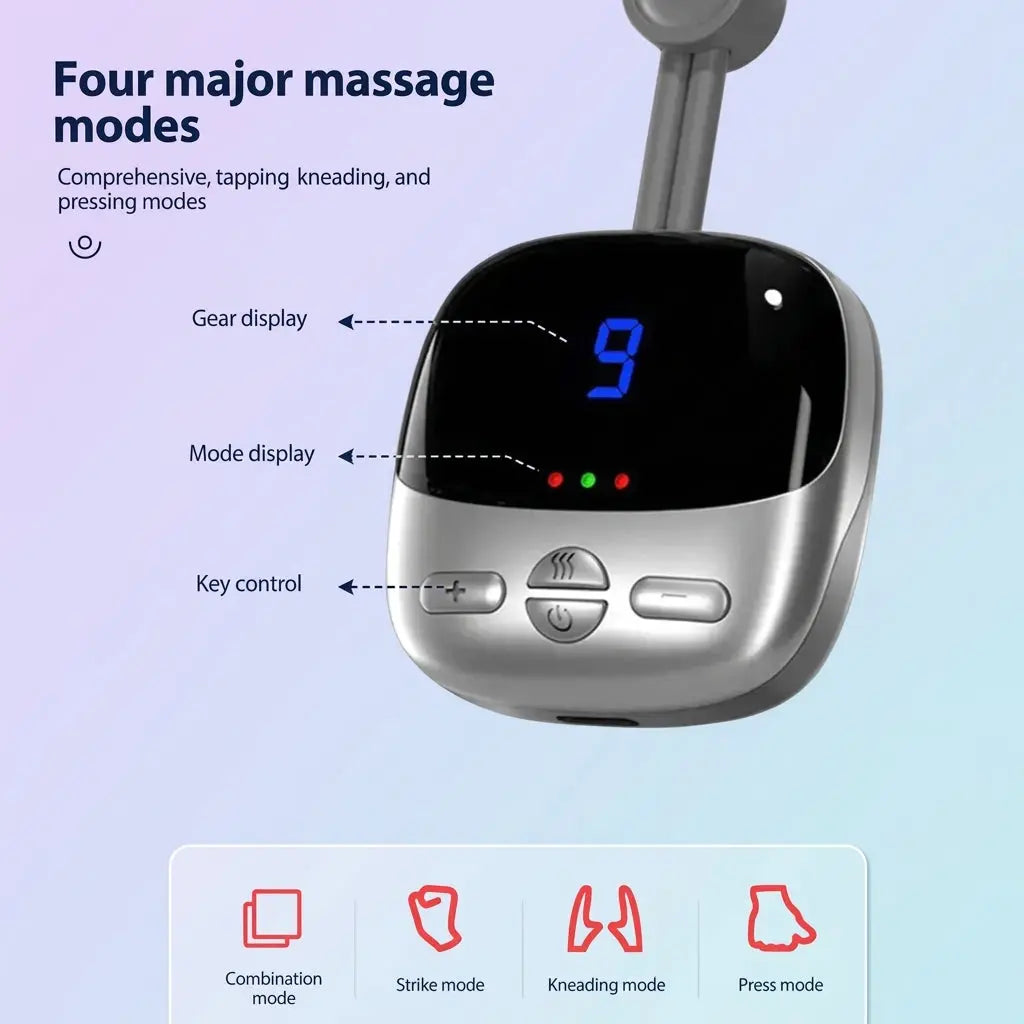 Portable EMS Neck Massager with Heat Compress for Daily Relaxation | Heated Neck Relaxation Anywhere | Neck Massagers