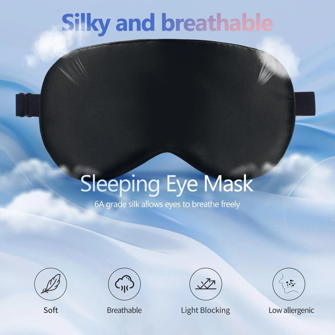 Cooling Hydrogel Sleep Mask with 3D Contoured Eye Design | Cooling Gel Eye Mask for Darkness | Sleep Masks