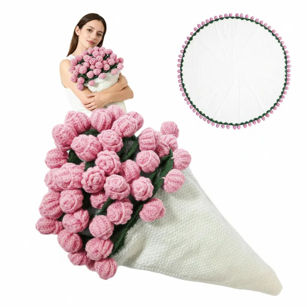 Crochet Flower Rose Bouquet Blanket for Cosy Home Decor | Flowers That Last, Blanket That Warms | Throw Blankets
