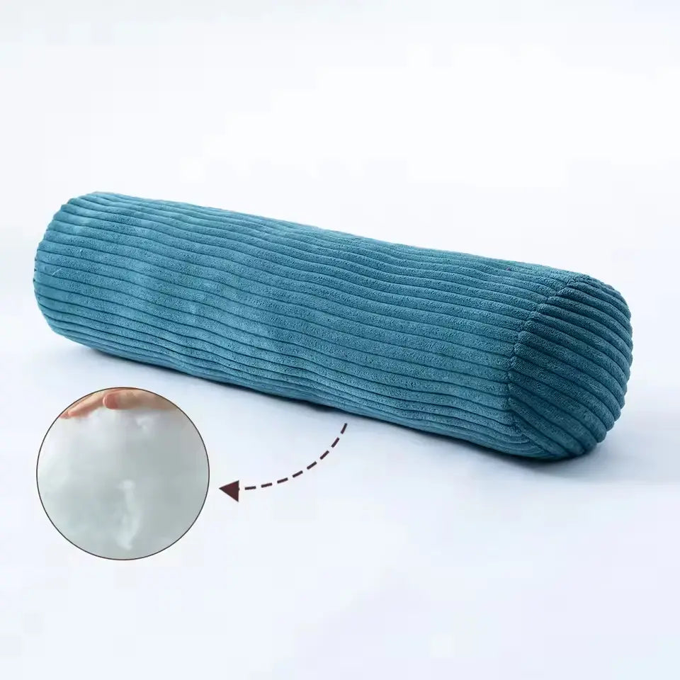 Knit Cylindrical Bolster Cushion for Bedroom and Sofa Support | Knit Bolster for Flexible Support | Bolster Pillows