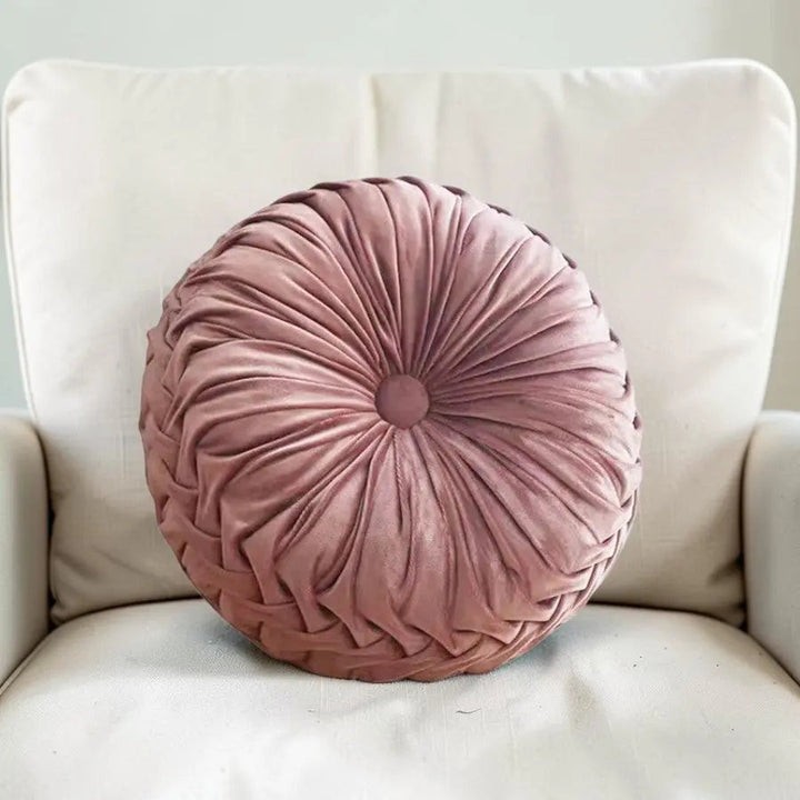 Pleated Pumpkin Throw Pillow with 3D Velvet Cushion Design | 3D Velvet Pleated Pumpkin Pillow | Decorative Pillows